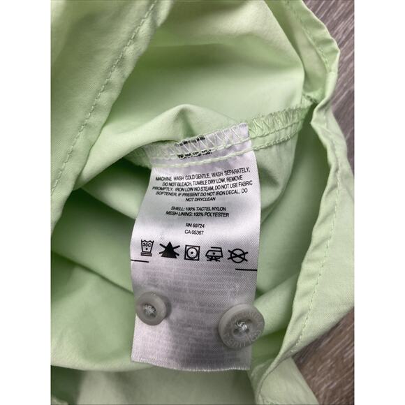 Columbia PFG Men 2X/2TF Lime Green Pocket Vented Short Sleeve Button Up Shirt - Picture 8 of 11